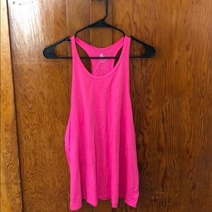 Neon pink gap fit breathe air athletic tank
